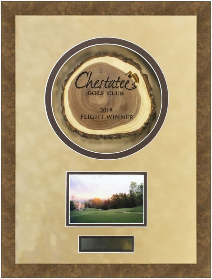 Framed Log Plaque