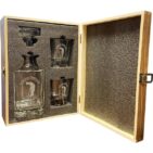 MB Brands Glassware & Wooden Box