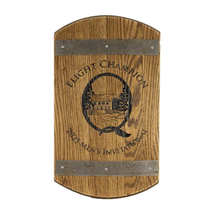 Whiskey Barrel Lid Plaque Award - Image 3