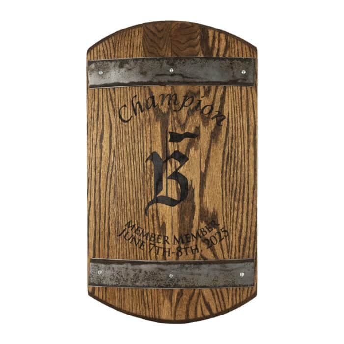 Whiskey Barrel Lid Plaque Award - Image 2