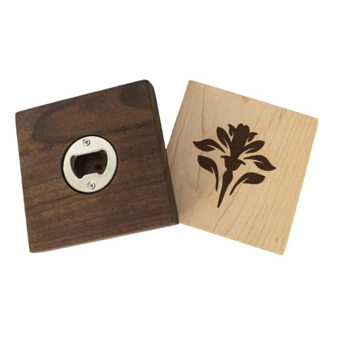 Hardwood Coaster Bottle Openers