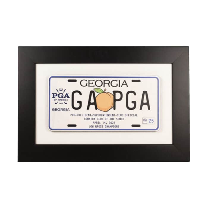 Framed Wooden License Plate
